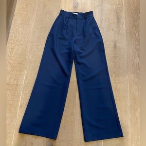 Abercrombie and Fitch wide leg trousers - Navy Blue